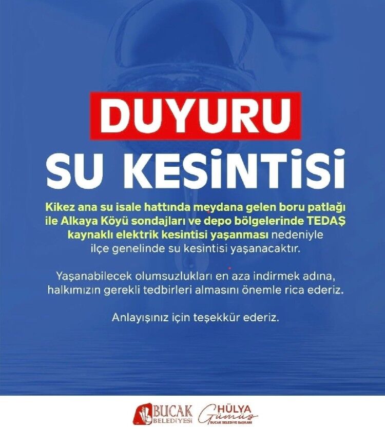 Bucak Su Kesintisi