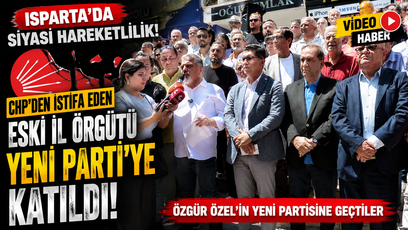 CHP'den İstifa Eden Eski İl Örgütü Yeni Parti'ye Katıldı