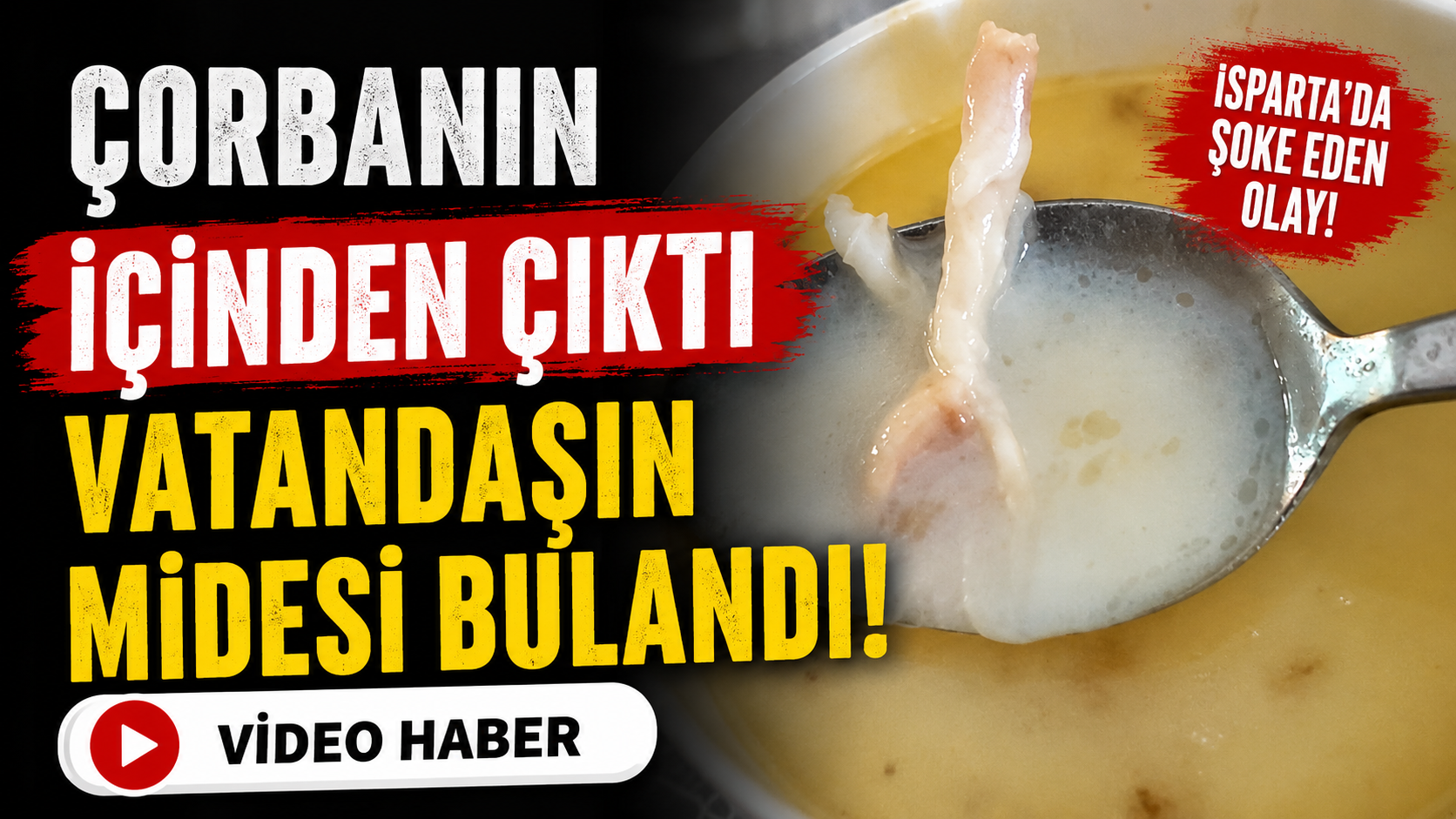 Çorbanın İçinden Çıktı; Vatandaşın Midesi Bulandı!