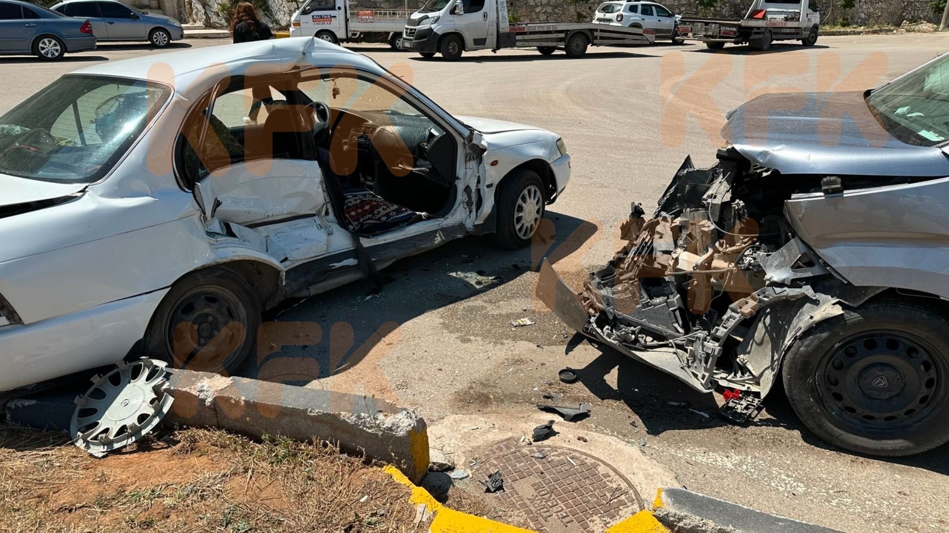Eğirdir Ilçesinde Akpınar Yolu Kavşağı'nda Kaza 2