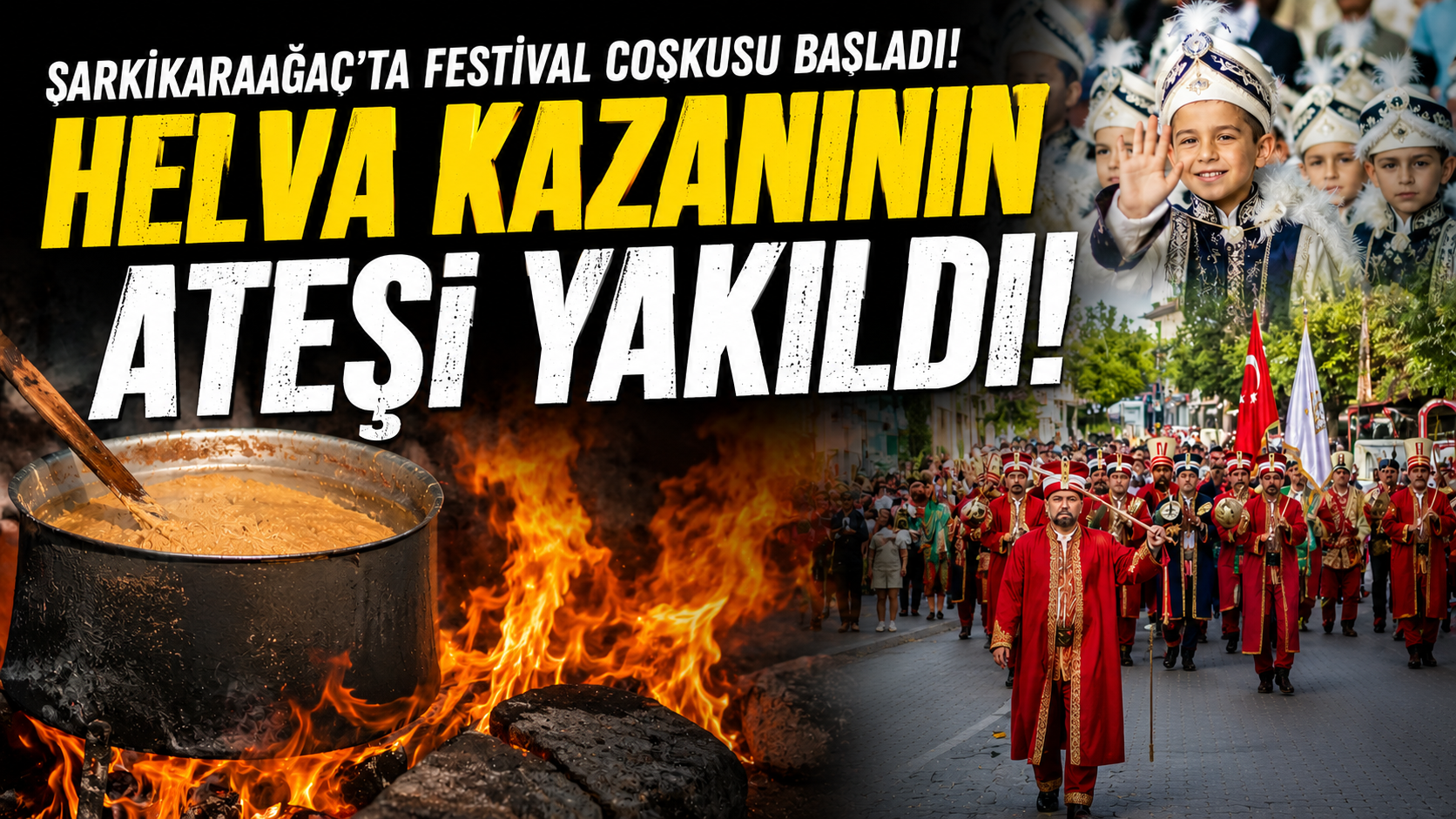 Helva Kazanının Ateşi Yakıldı: Şarkikaraağaç'ta Festival Coşkusu Başladı
