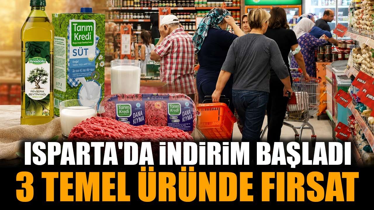 Isparta'da 11 Şubesi Olan Market Uygun Fiyata Et, Süt ve Zeytinyağı Satıyor