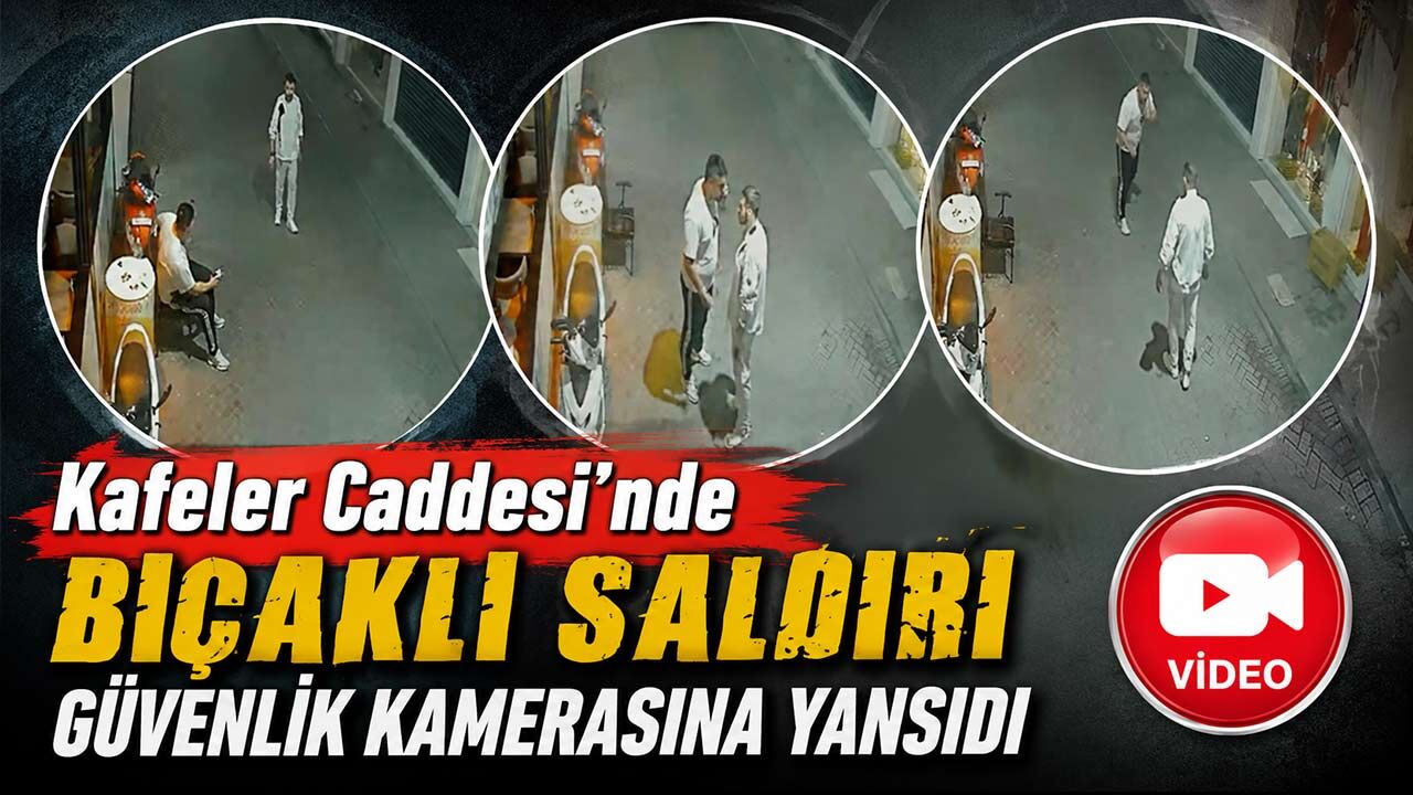 Isparta'da Kafe Önünde Oturan Gence Bıçaklı Saldırı Kamerada