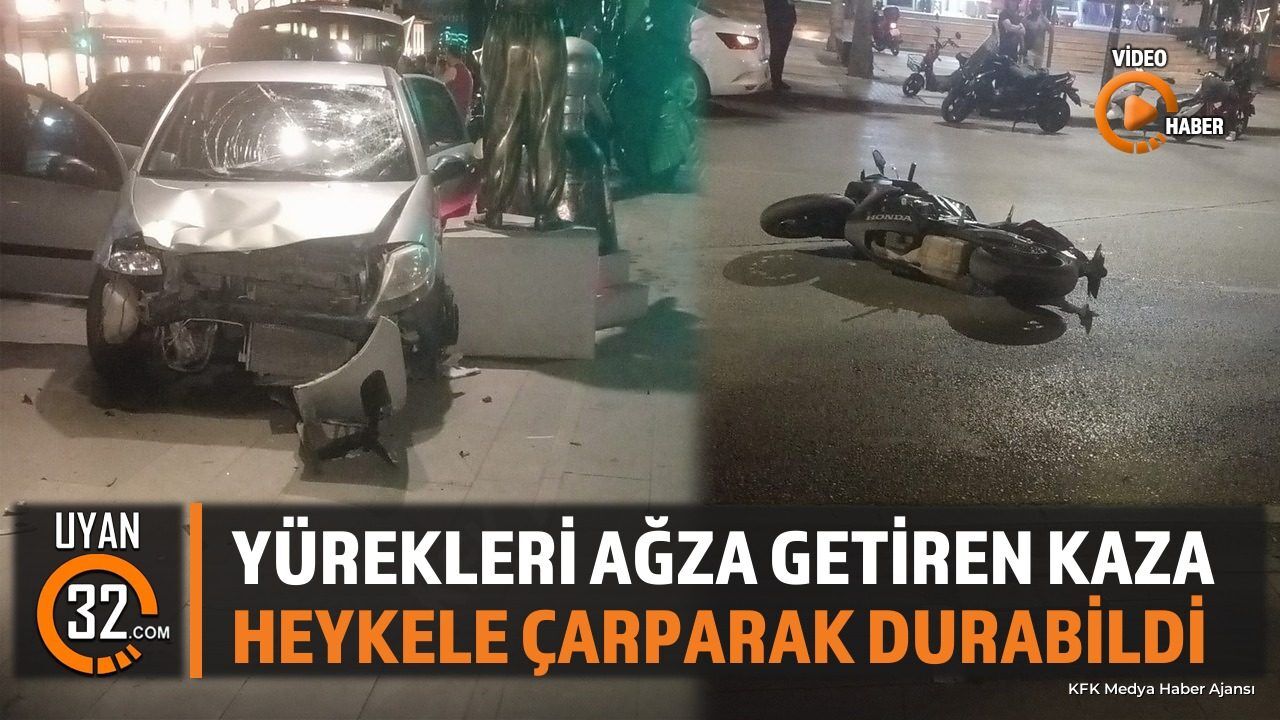 Isparta Kaymakkapı Meydanı'nda Kaza: 2 Kişi Yaralandı