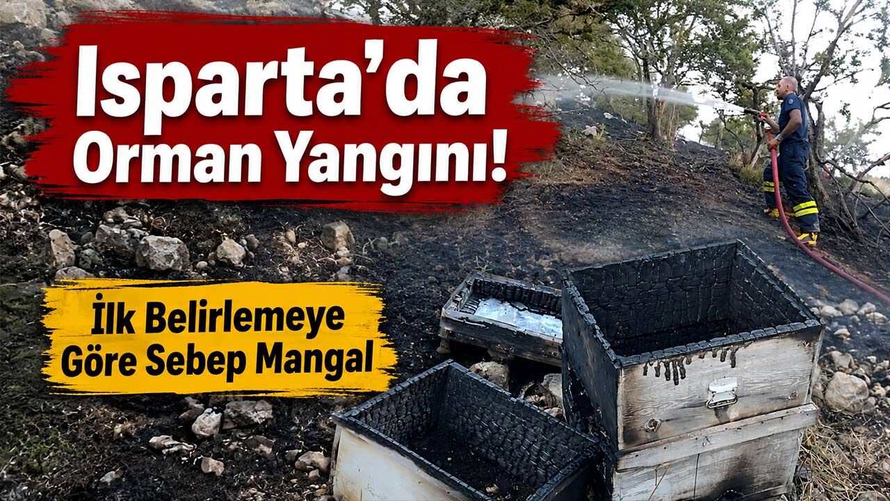 Mangal Kıvılcımı Ormanı Yaktı! Isparta'da Arı Kovanları Kül Oldu