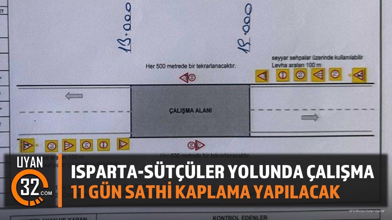 Isparta-Sütçüler Yolunda Sathi Kaplama Çalışması Başlıyor