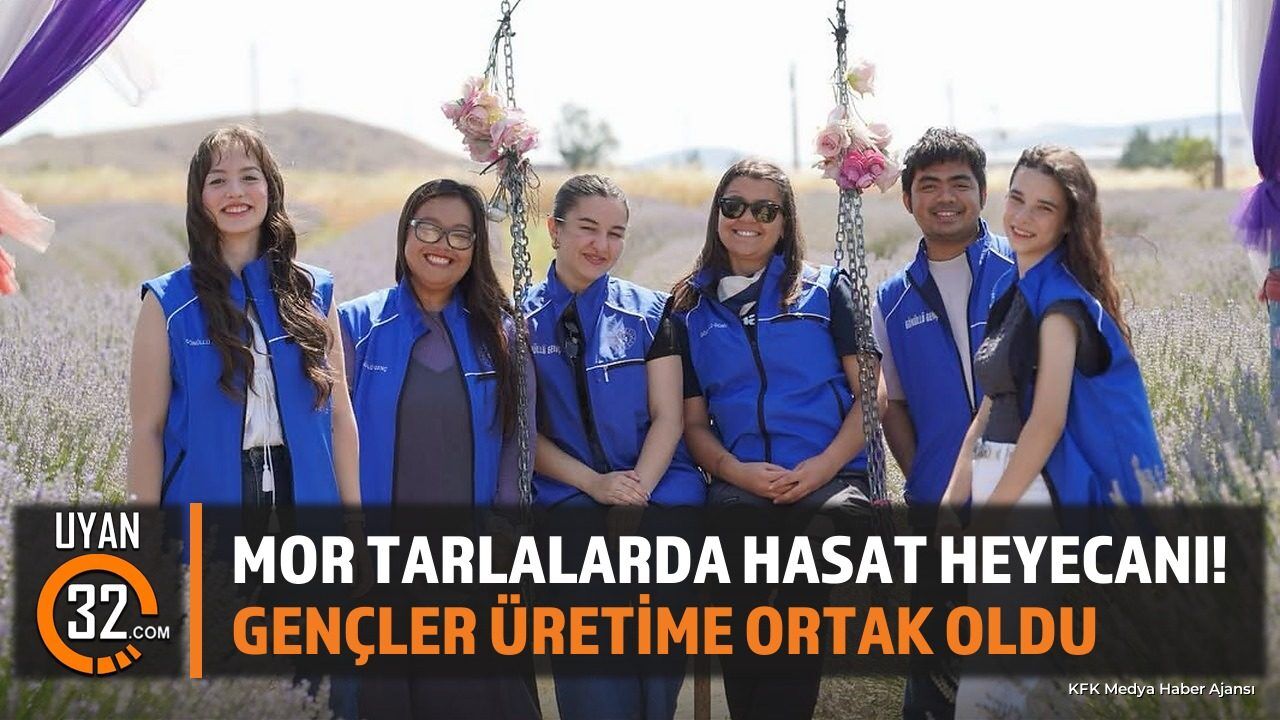 Isparta'da Gönüllü Gençler Mor Tarlalarda Lavanta Hasadı Yaptı