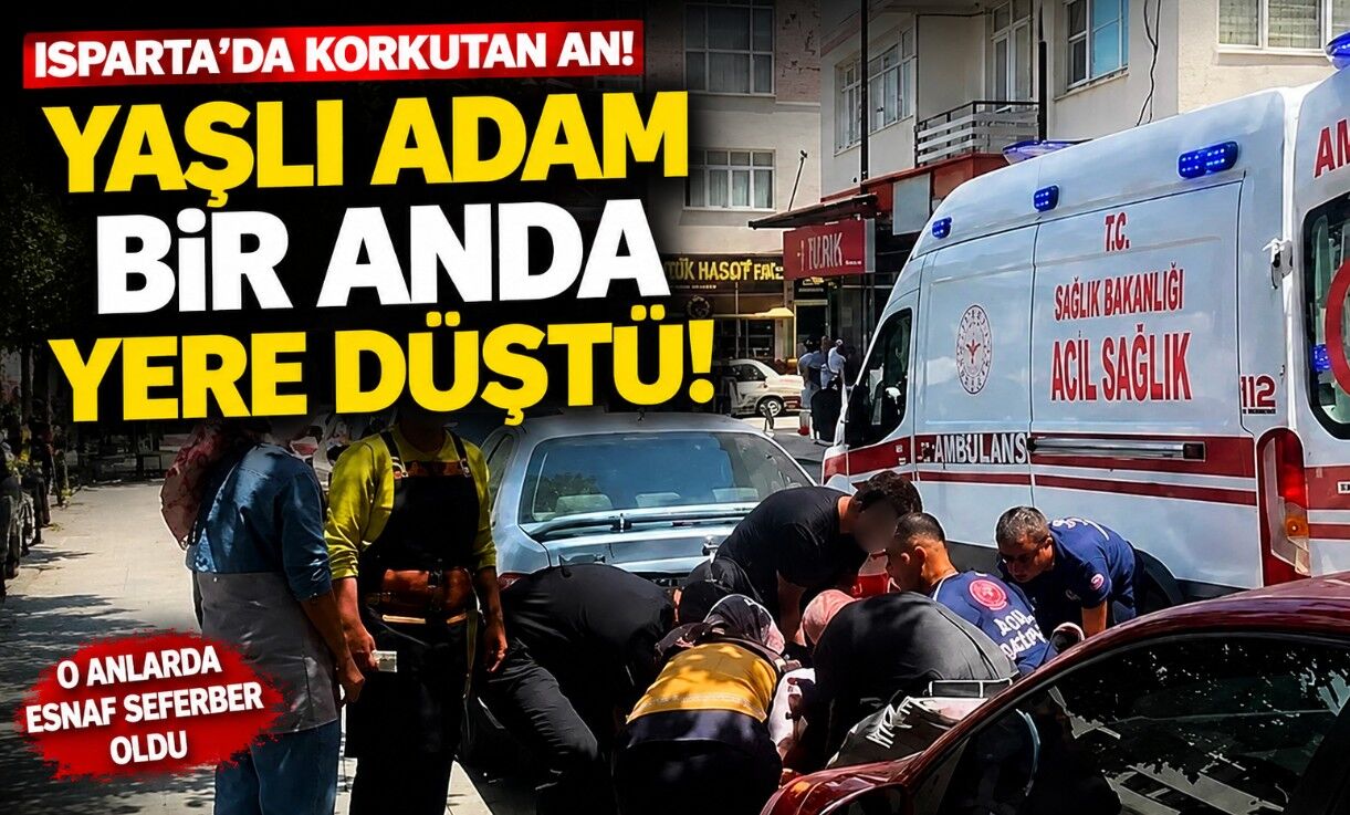 Isparta'da korkutan an! Yaşlı adam bir anda yere düştü