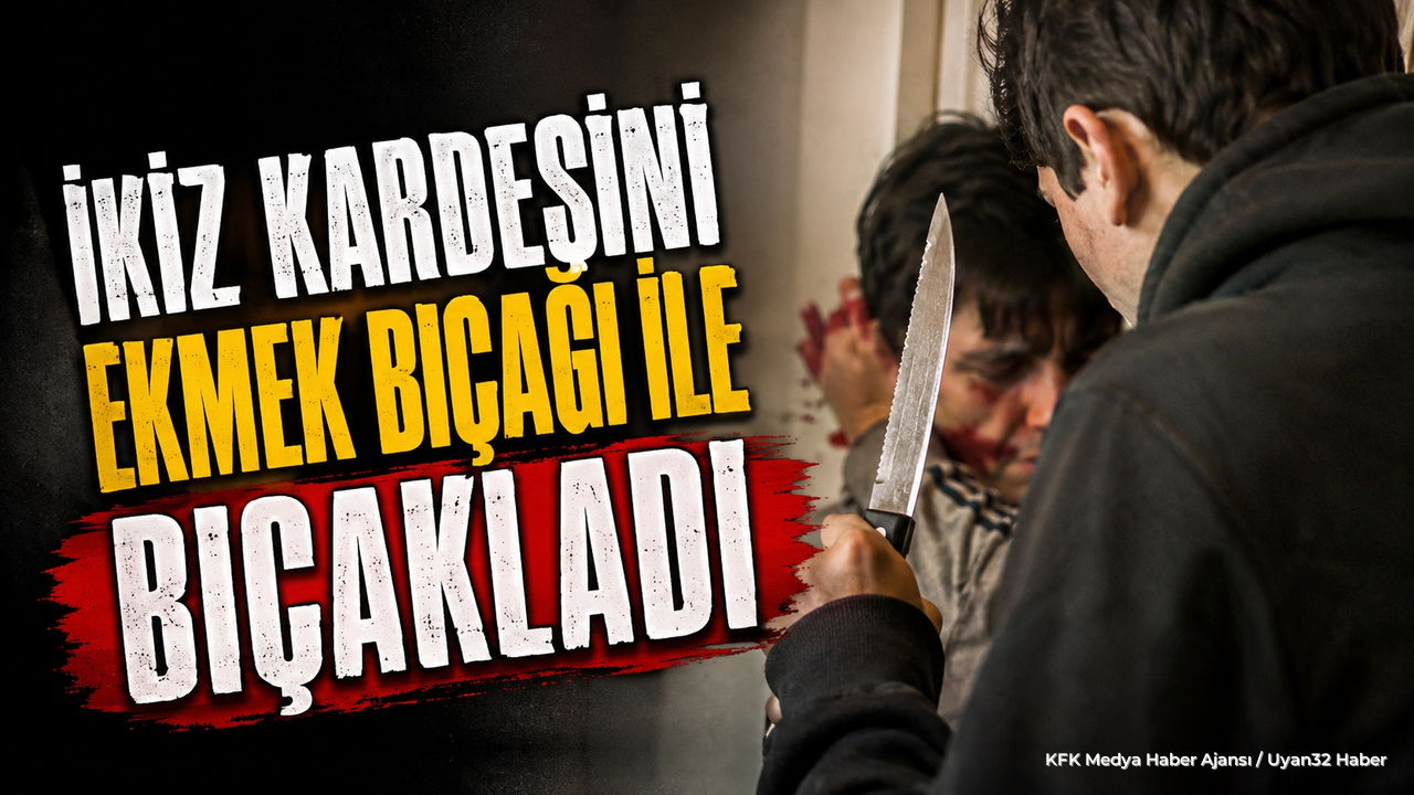 Komşuda İkiz Kardeşini Ekmek Bıçağıyla Bıçakladı