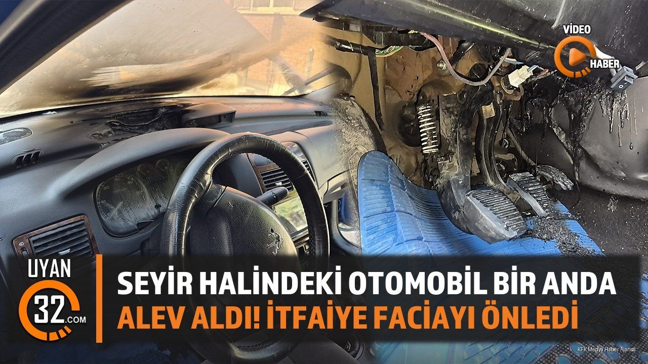 Seyir Halindeki Otomobil Bir Anda Alev Aldı! İtfaiye Faciayı Önledi