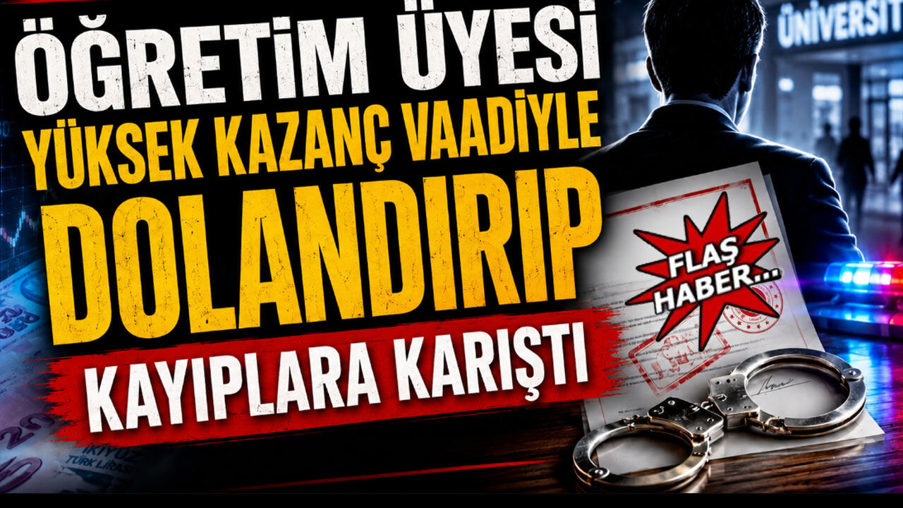 Öğretim üyesi yüksek kazanç vaadiyle dolandırıp kayıplara karıştı