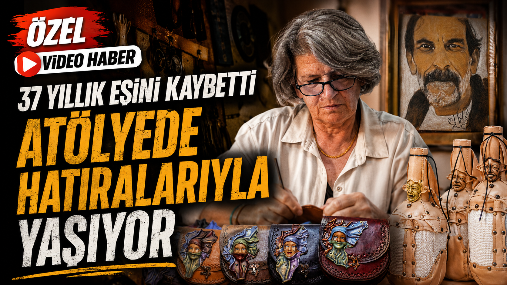 37 Yıllık Eşini Kaybetti Atölyede Hatıralarıyla Yaşıyor