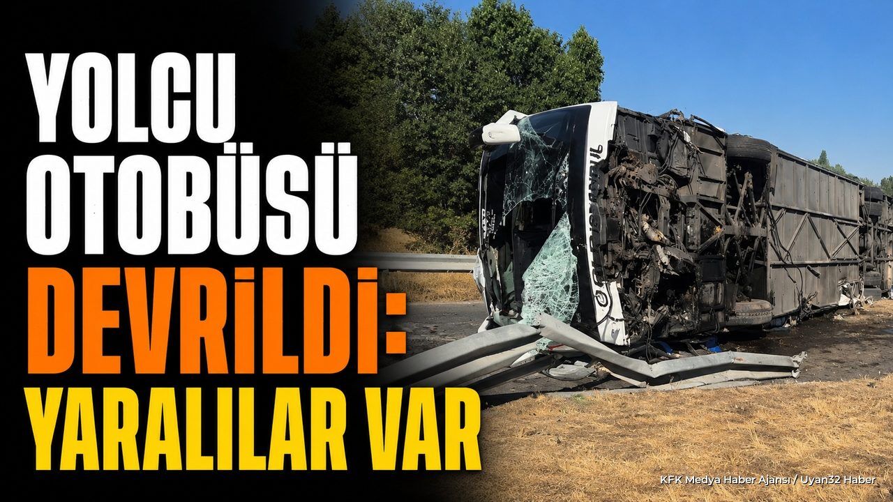 Afyonkarahisar'da Yolcu Otobüsü Devrildi: 22 Yaralı