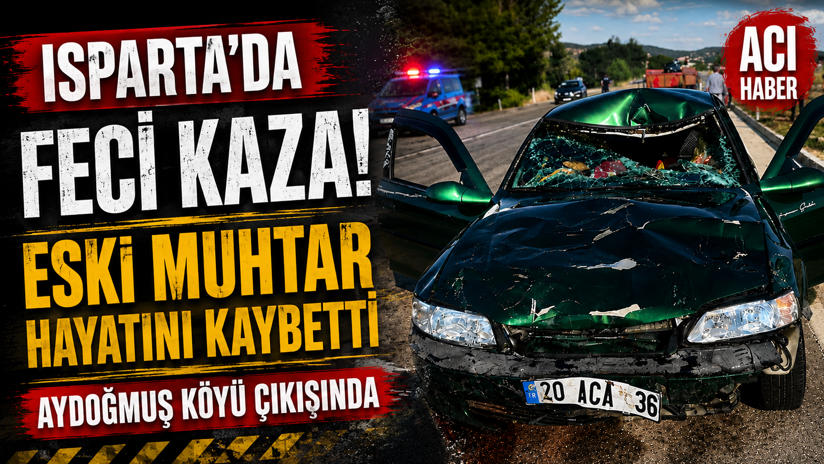 Aydoğmuş Köyü Çıkışında Feci Kaza: Eski Muhtar Mehmet Öz Hayatını Kaybetti