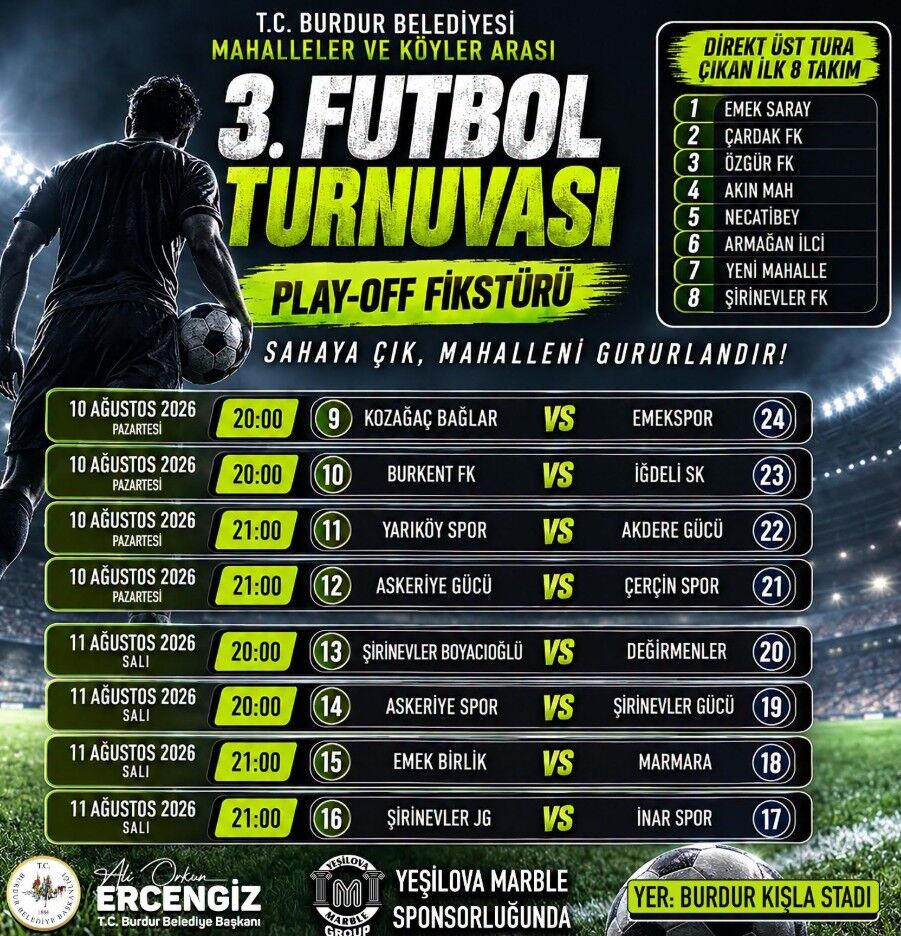 Burdur’da Futbol Heyecanı