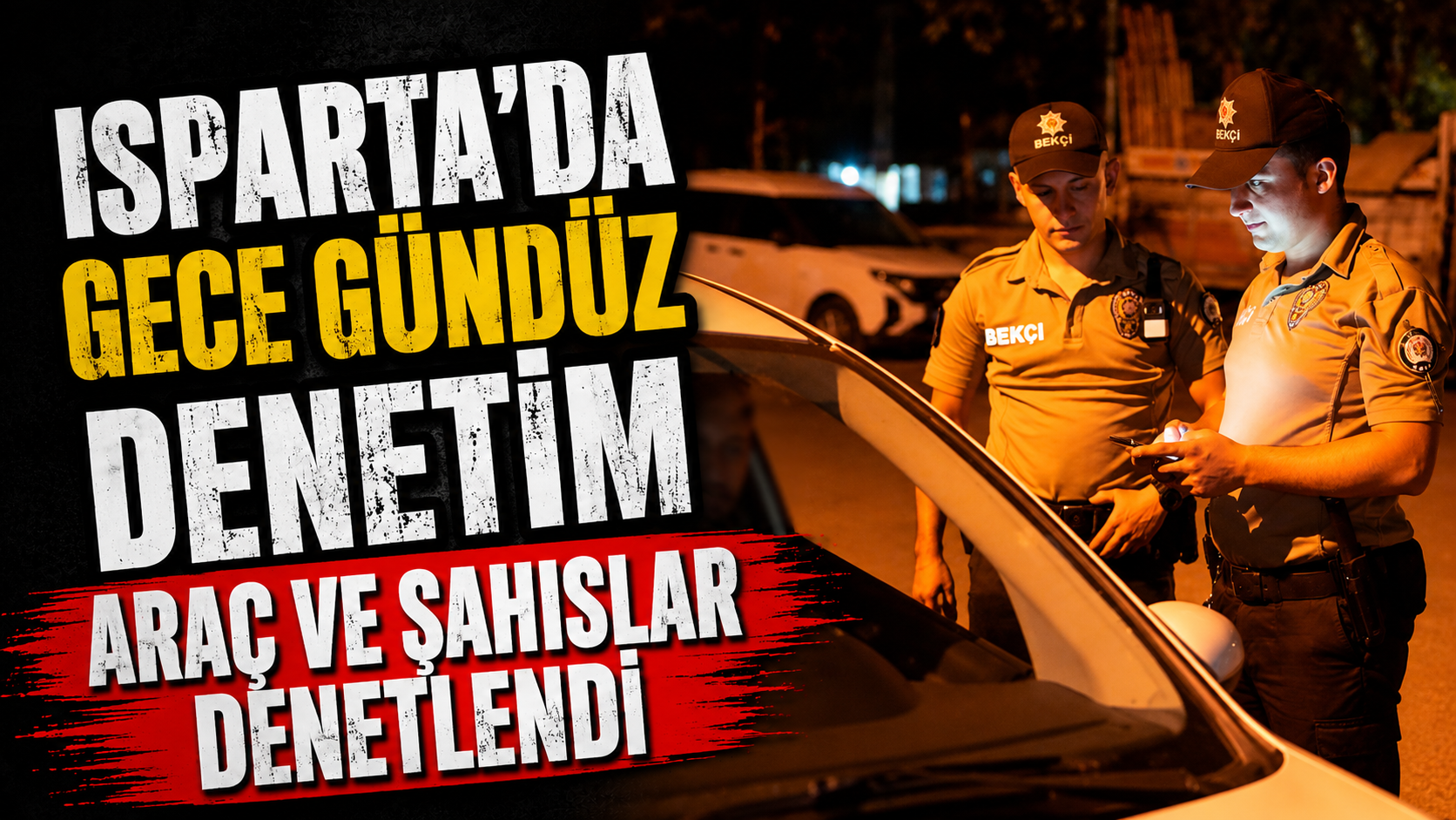 Ekipler Gece Gündüz Sahada: Araç ve Şahıslar Denetlendi