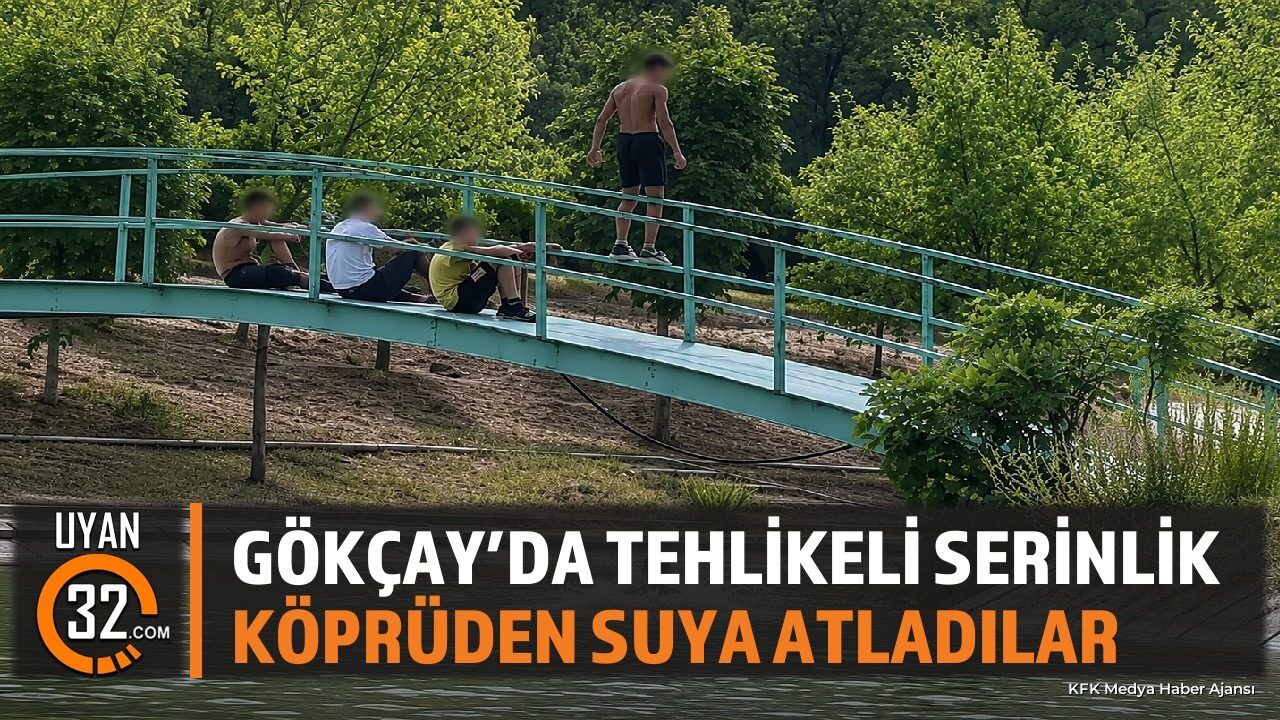 Gökçay'da Tehlikeli Serinlik: Köprüden Suya Atladılar