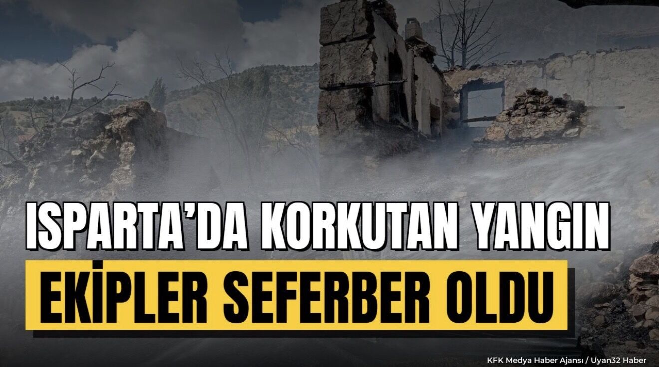 Isparta Aksu'da Korkutan Yangın: Ev ve Arazi Alevlere Teslim Oldu