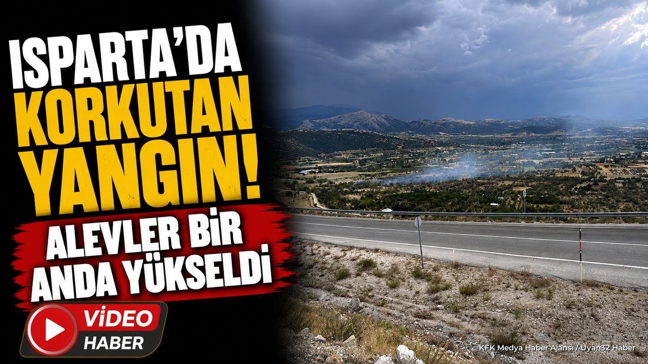 Isparta-Barla Yolunda Arazi Yangını