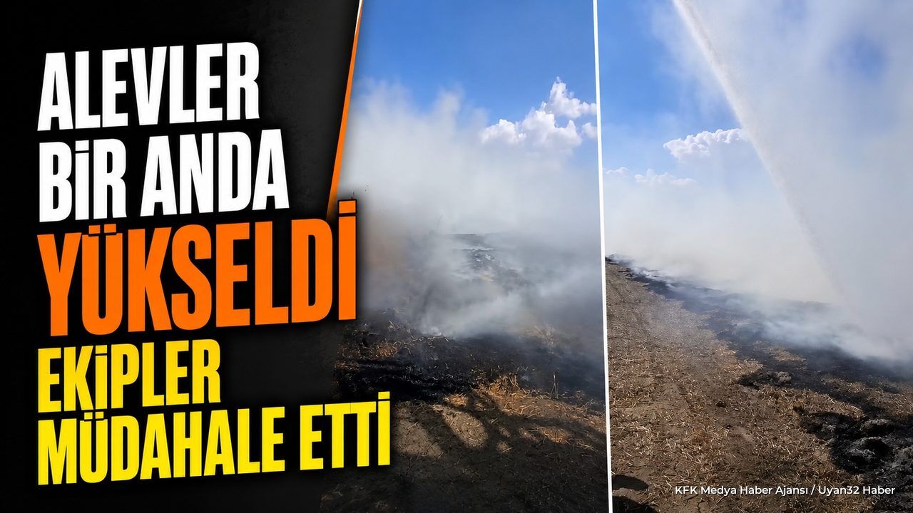 Isparta Şarkikaraağaç'ta Anız Yangını: Ekipler Müdahale Etti