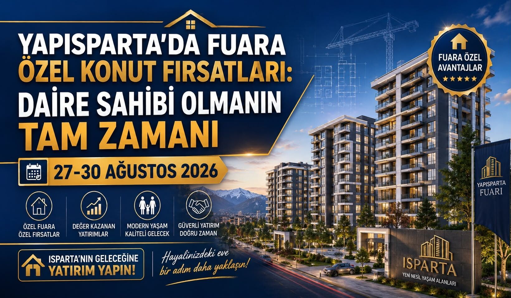 Isparta'da Daire Sahibi Olmak İsteyenlere Özel Konut Fırsatları