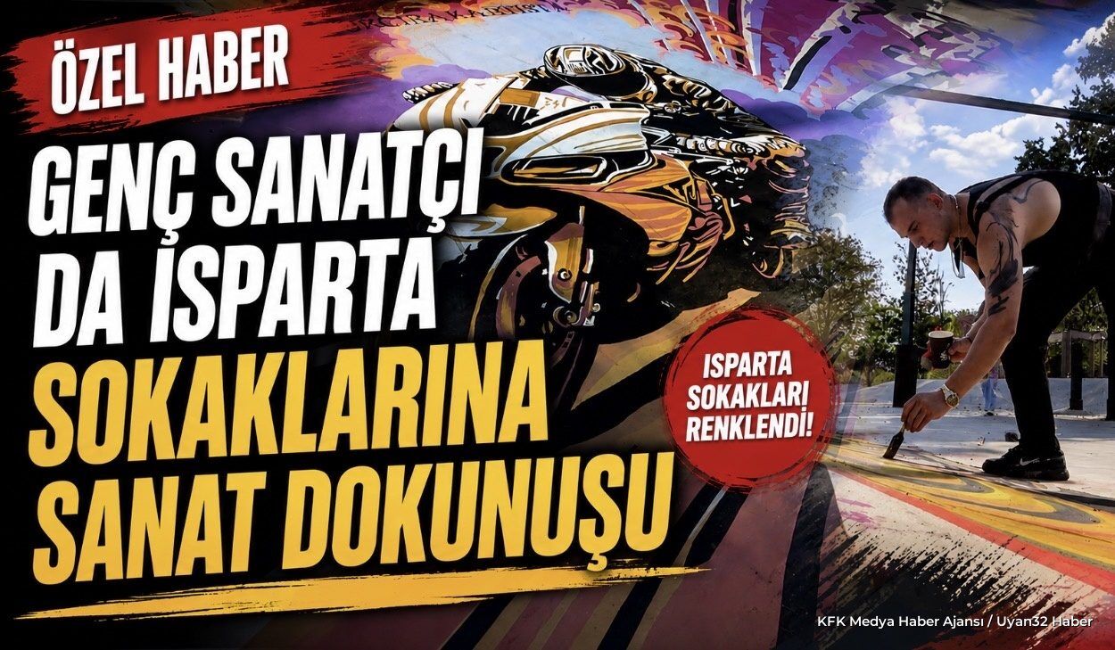 Isparta'da Genç Sanatçıdan Sokaklara Renkli Grafiti Dokunuşu