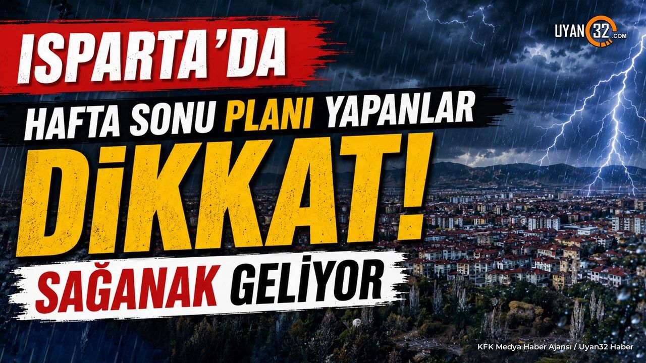 Isparta'da Hafta Sonu Planı Yapanlar Dikkat! Sağanak Geliyor