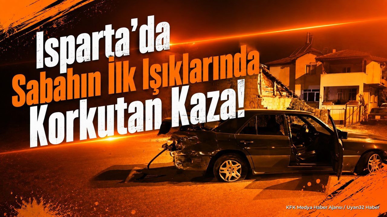 Isparta'da Sabahın İlk Işıklarında Korkutan Kaza!