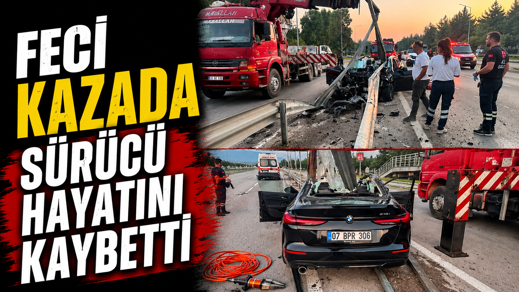 Isparta'da Miryokefalon Kavşağı'nda Kaza: Araç Bariyerlere Çarptı