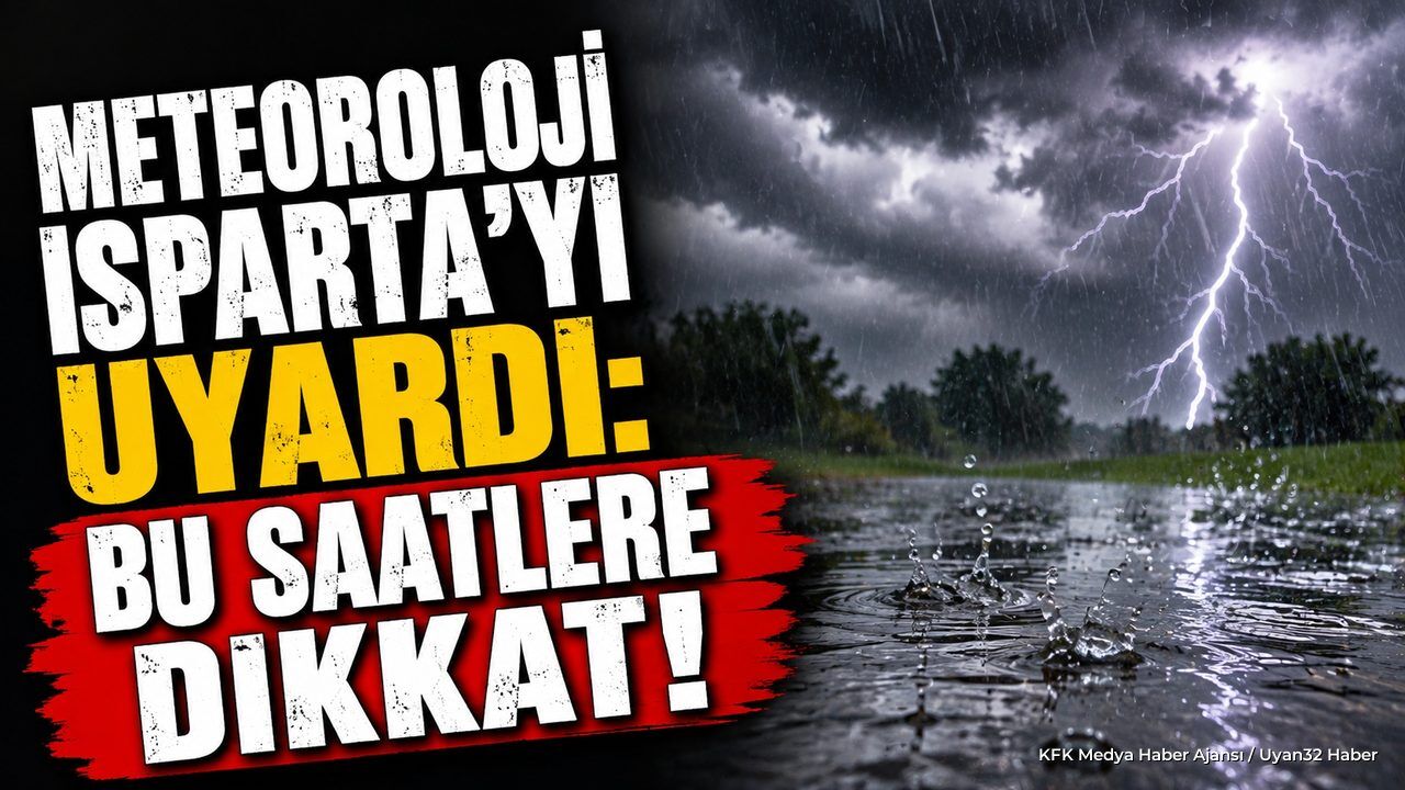 Meteoroloji'den Isparta İçin Kuvvetli Sağanak Yağış Uyarısı