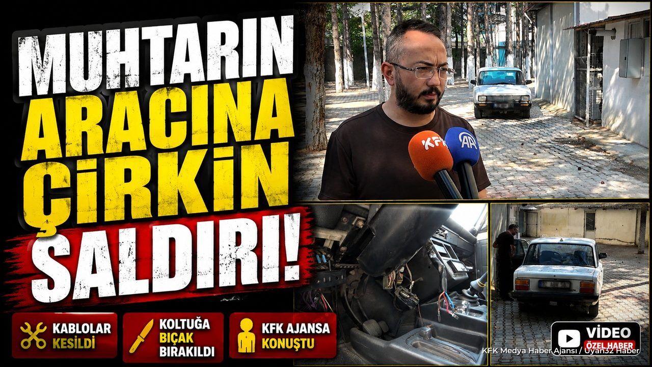 Muhtar Musa Doğan'ın Aracına Çirkin Saldırı