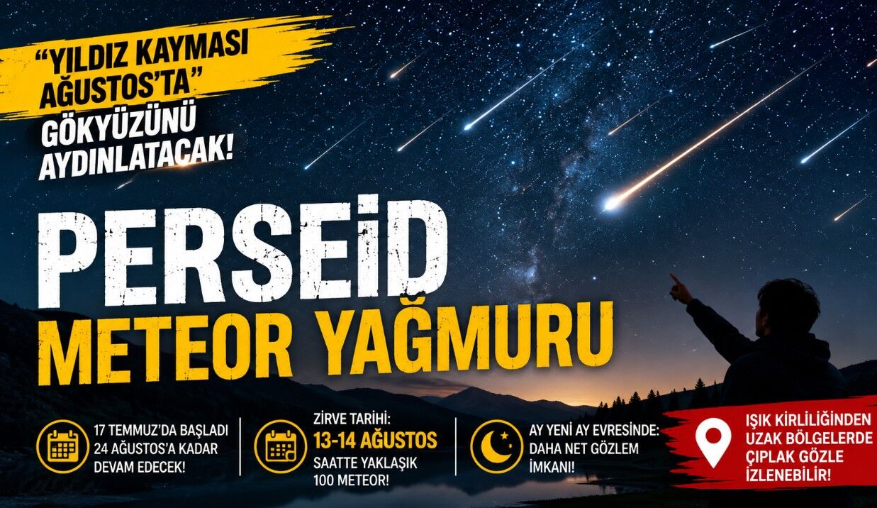 Meteor Yağmuru Ağustos'ta Gökyüzünü Şölene Dönüştürecek