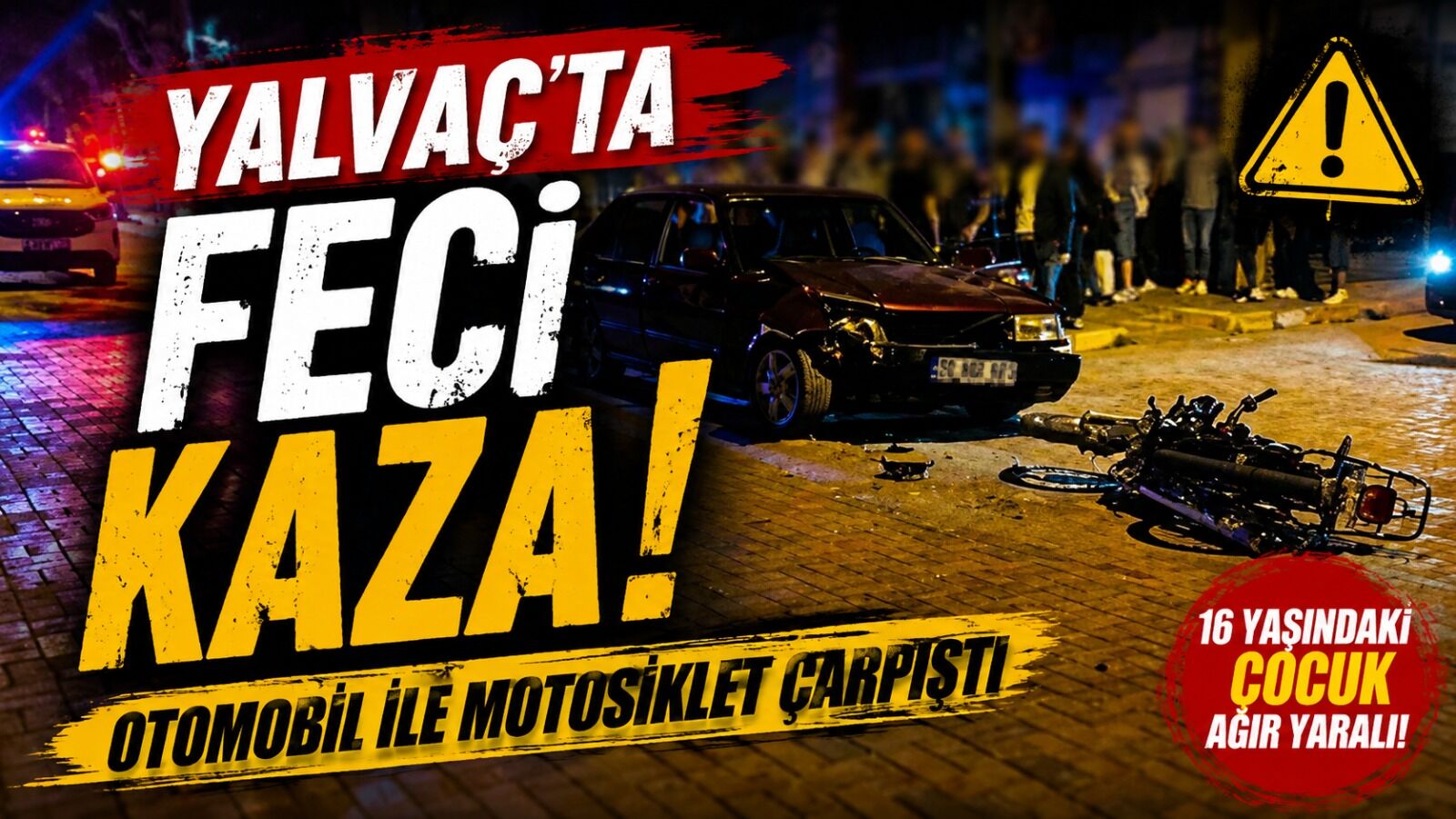 Otomobille Motosiklet Çarpıştı: 16 Yaşındaki Çocuk Ağır Yaralandı