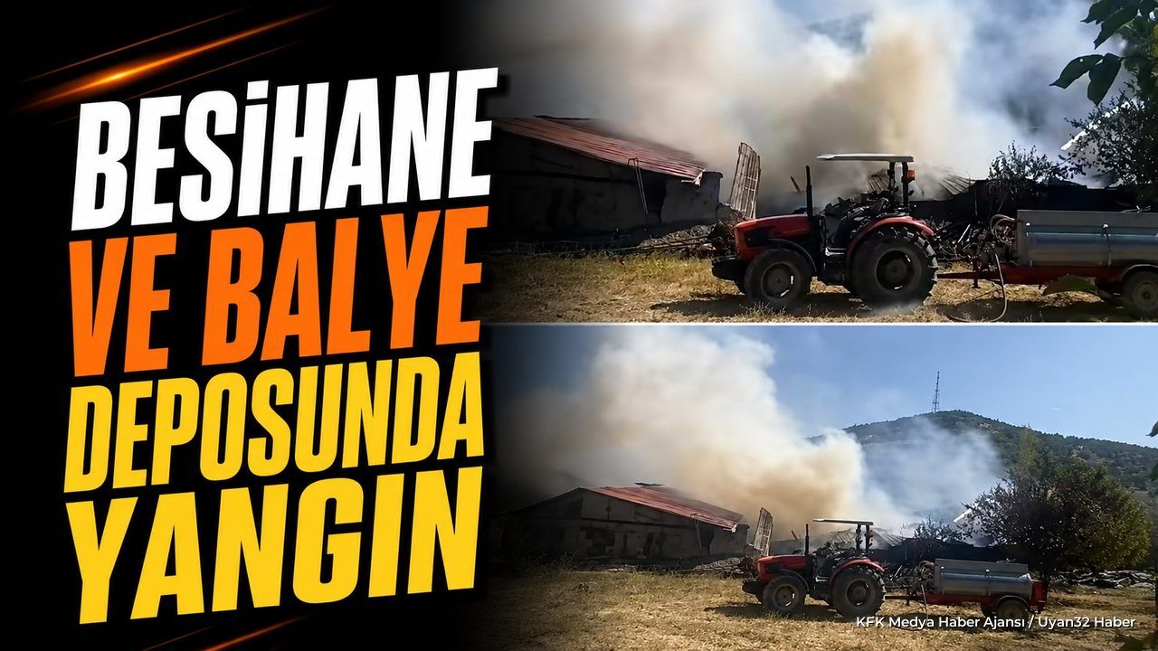 Yalvaç'ta Korkutan Yangın: Besihane ve Depo Alevlere Teslim Oldu