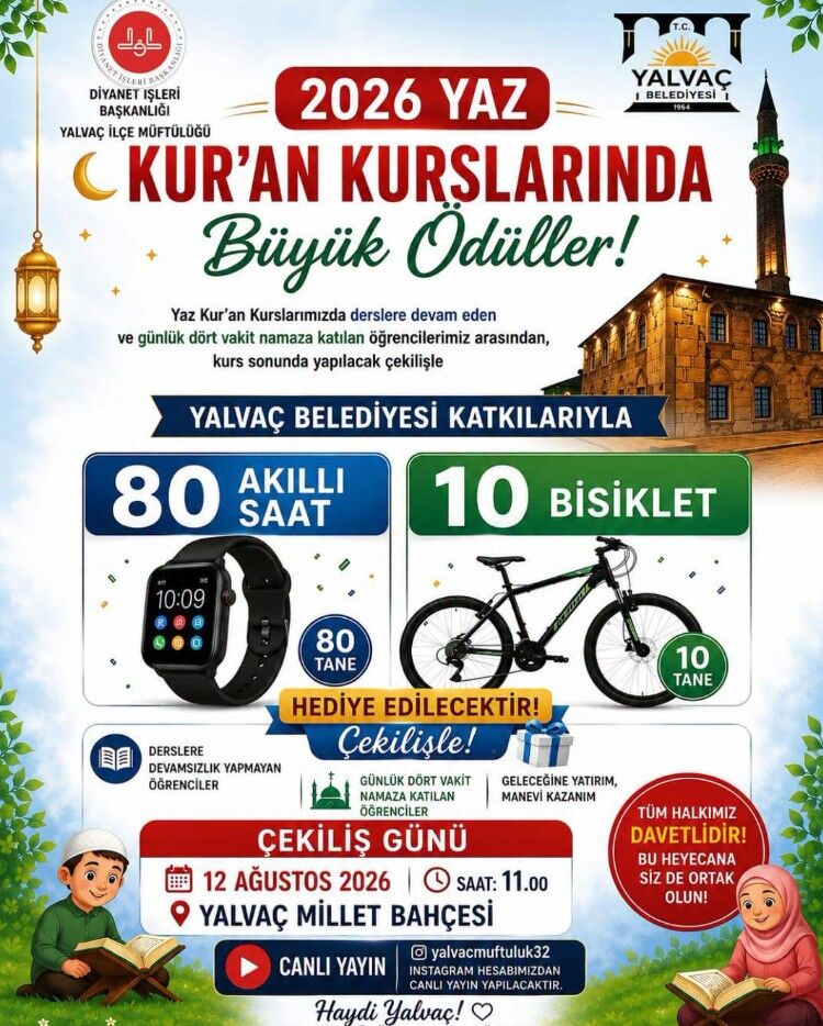 Yaz Kur'an Kurslarında Ödül Heyecanı