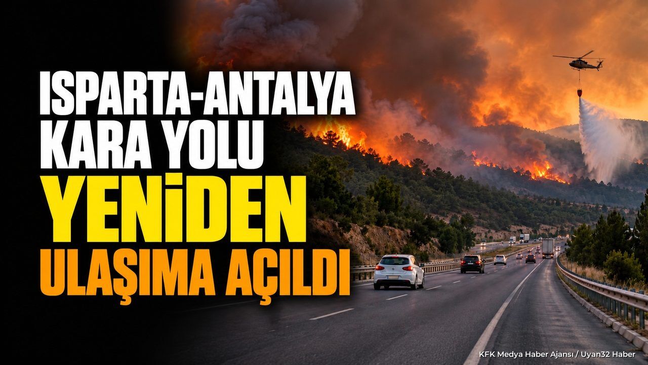 ISPARTA YOLUNDA YANGIN DEHŞETİ!