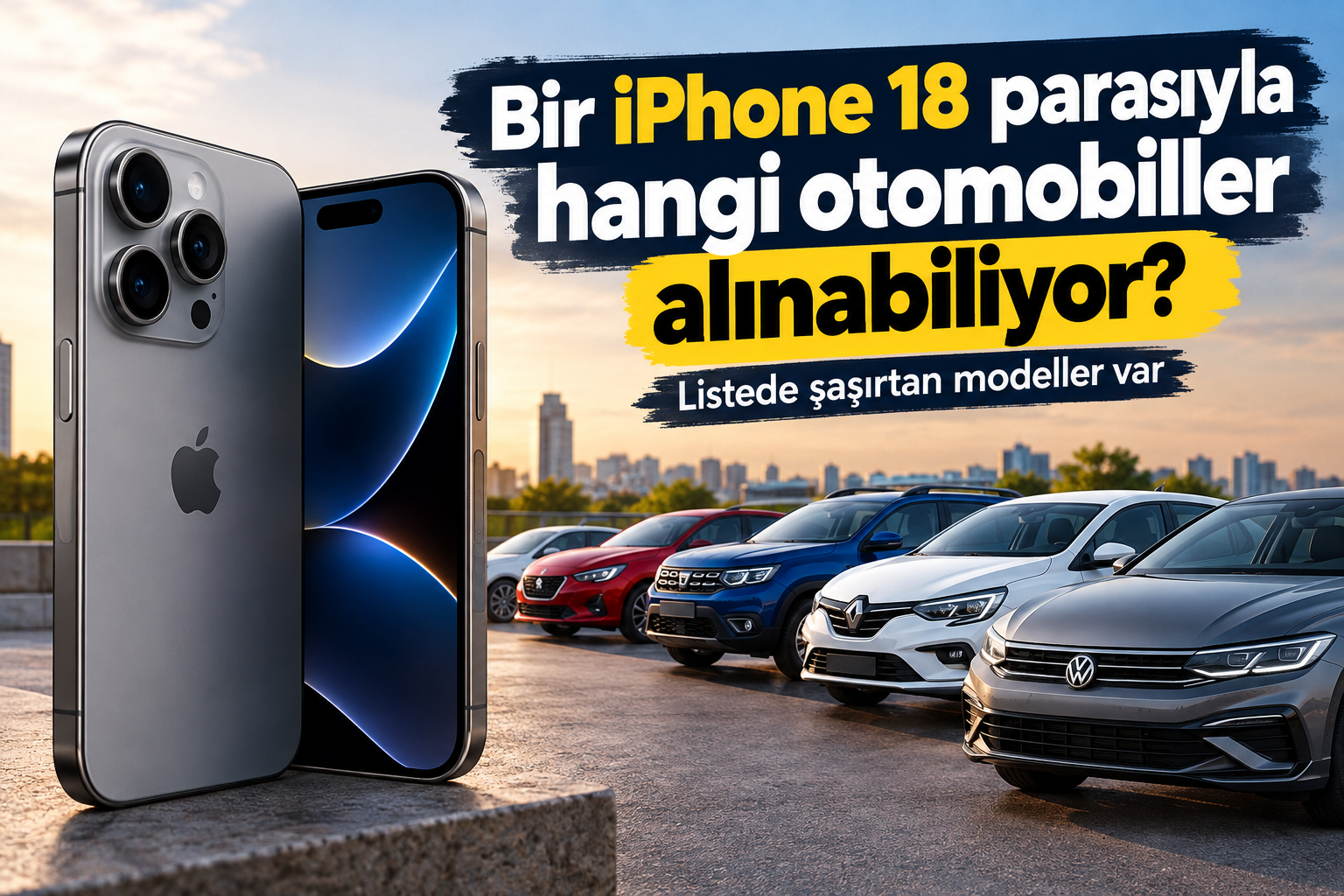 Bir iPhone 18 parasıyla hangi otomobiller alınabiliyor? Listede şaşırtan modeller var