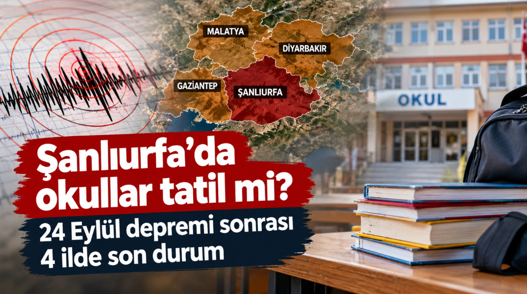 Şanlıurfa’da okullar tatil mi? 24 Eylül depremi sonrası Şanlıurfa, Gaziantep, Diyarbakır ve Malatya’da son durum
