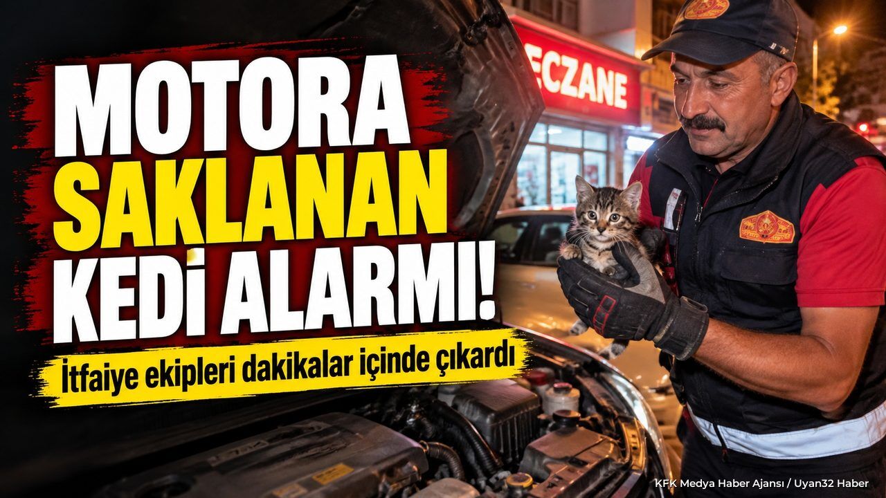 MOTORA SAKLANAN KEDİ ALARMI!