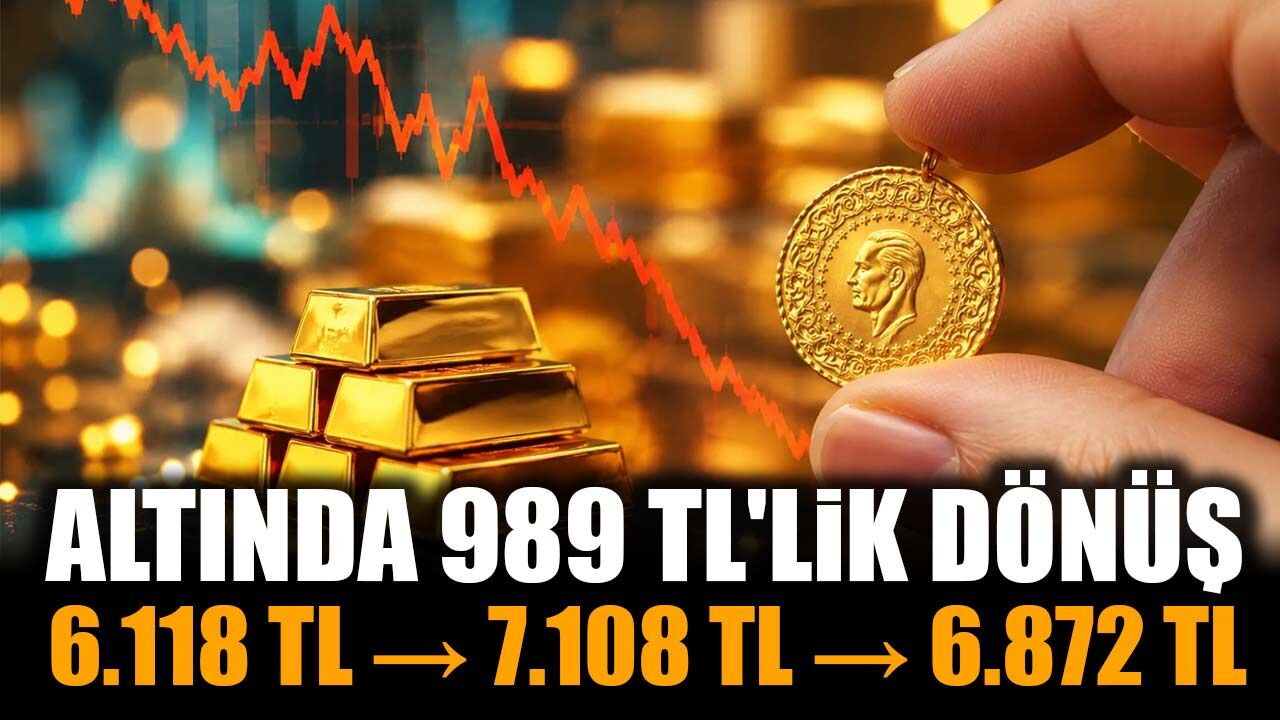 Gram altında 989 TL’lik dönüş: 6.118 TL’den 7.108 TL’ye çıktı, zirvede tutunamadı