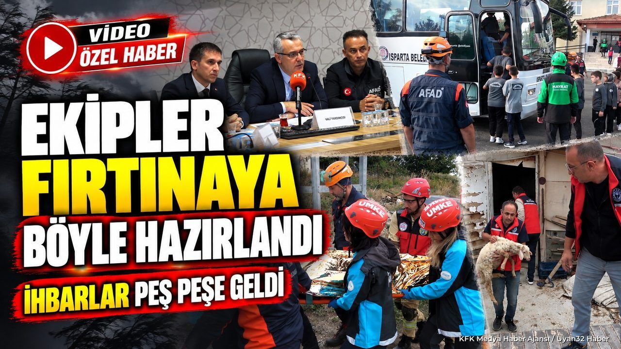 ISPARTA'DA FIRTINA ALARMI: DEV TATBİKAT!