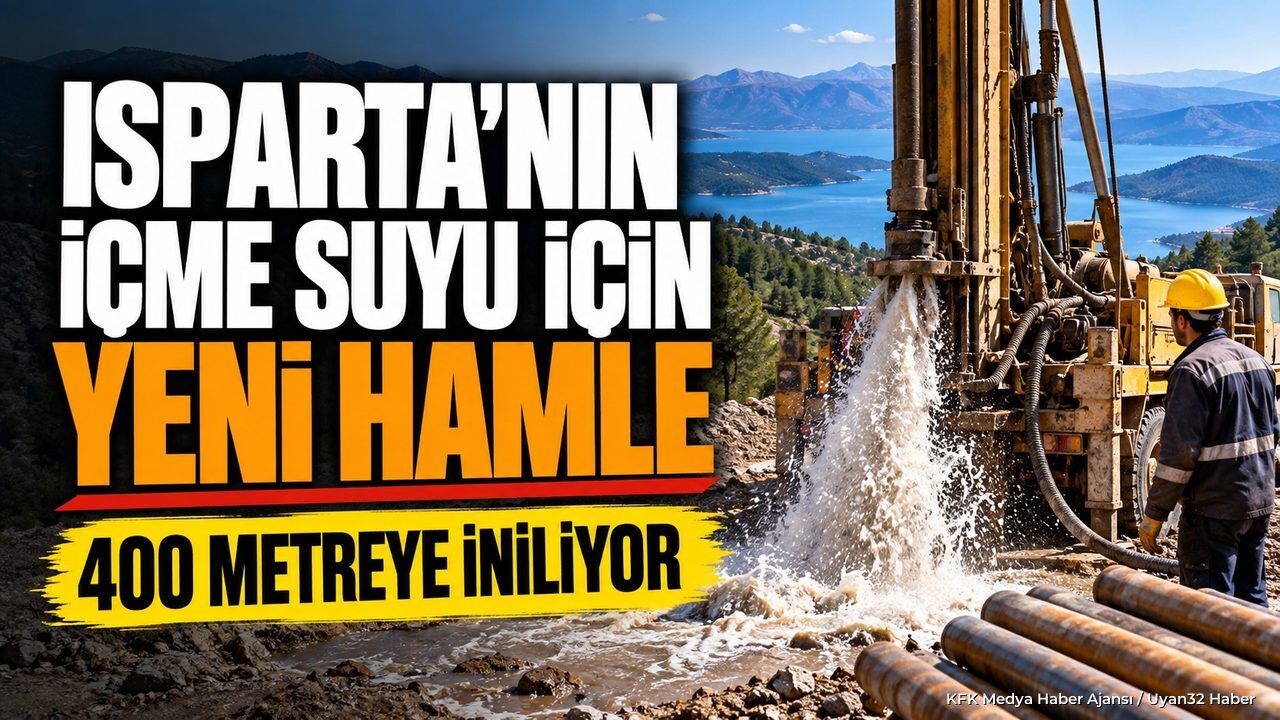 Isparta'da İçme Suyu İçin Dev Sondaj: Eğirdir'de 400 Metreye İniliyor