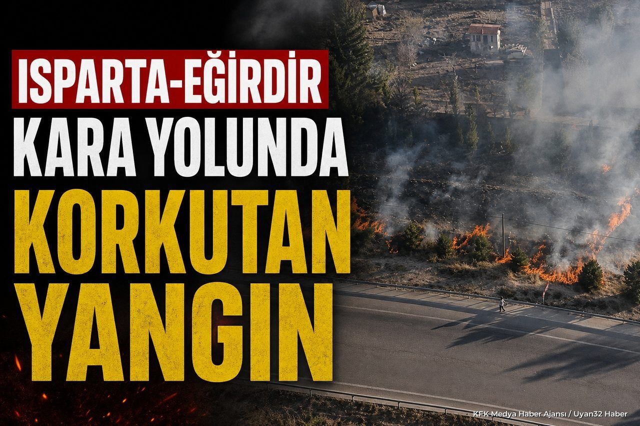 EĞİRDİR YOLUNDA YANGIN DEHŞETİ!
