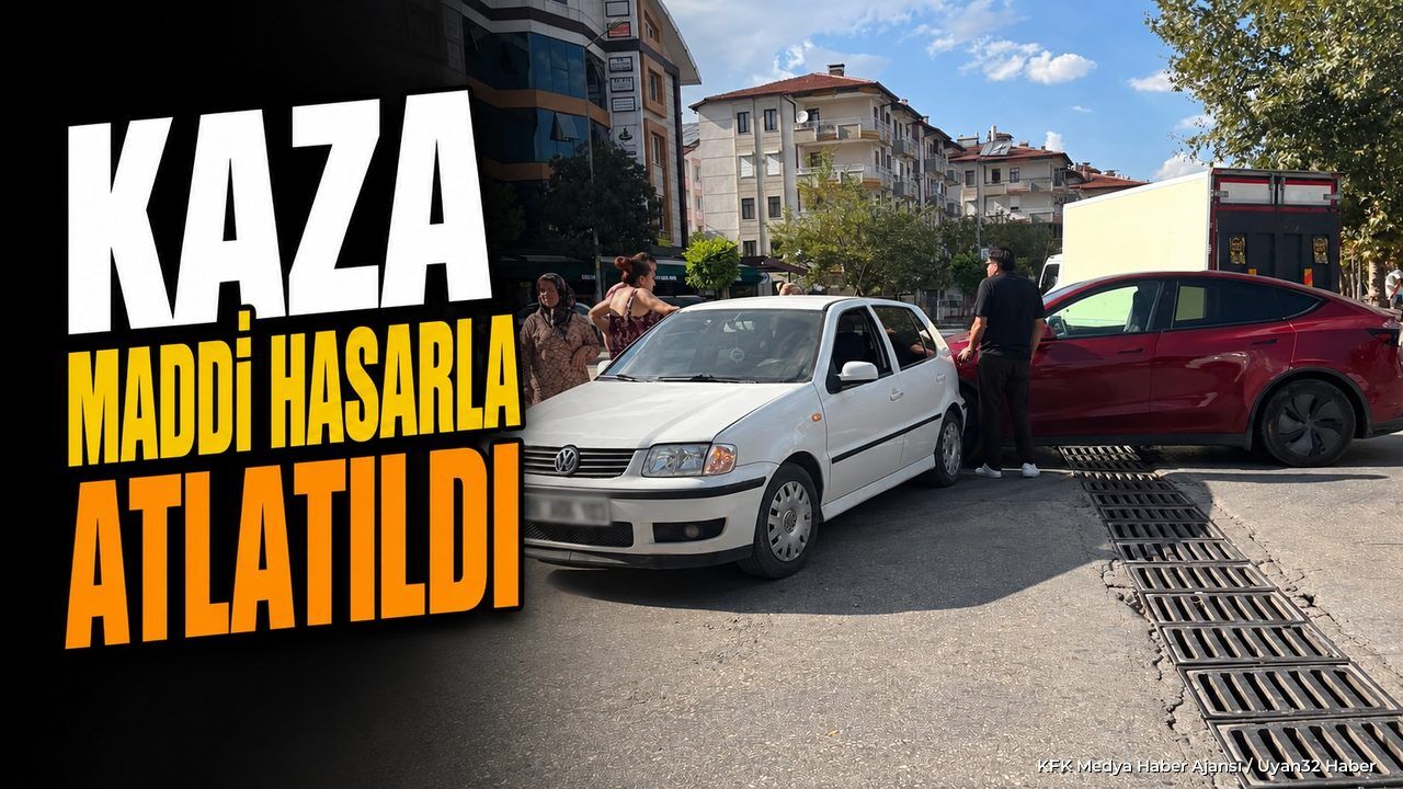 ERTOKUŞ CADDESİ'NDE KAZA UCUZ ATLATILDI