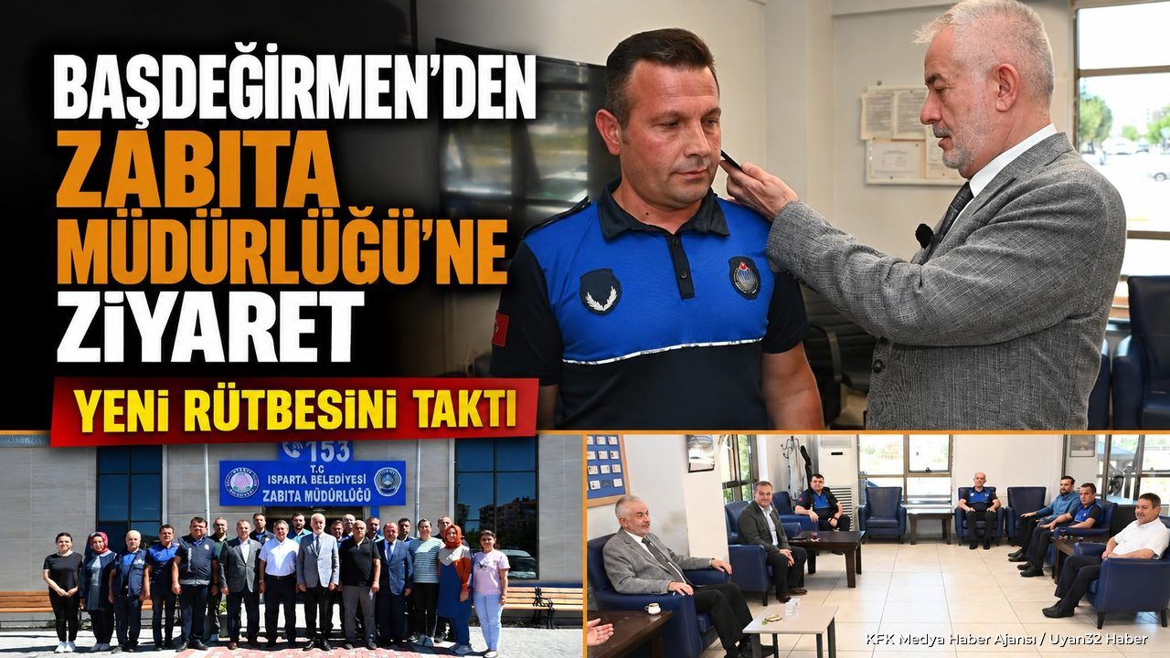 Isparta Zabıta Müdürlüğünde Terfi Töreni: Rütbesi Takıldı