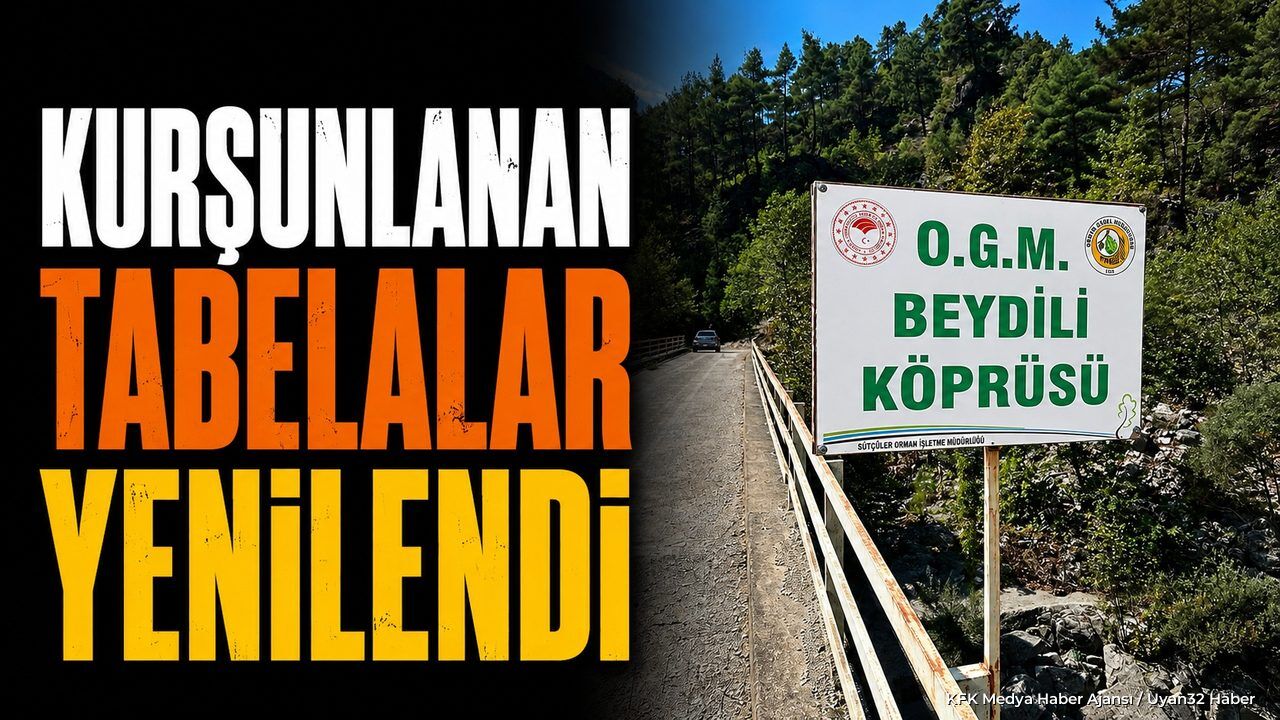 Sütçüler'de kurşun delikleriyle gündeme gelen tabelalar değişti mi? İşte o çalışma