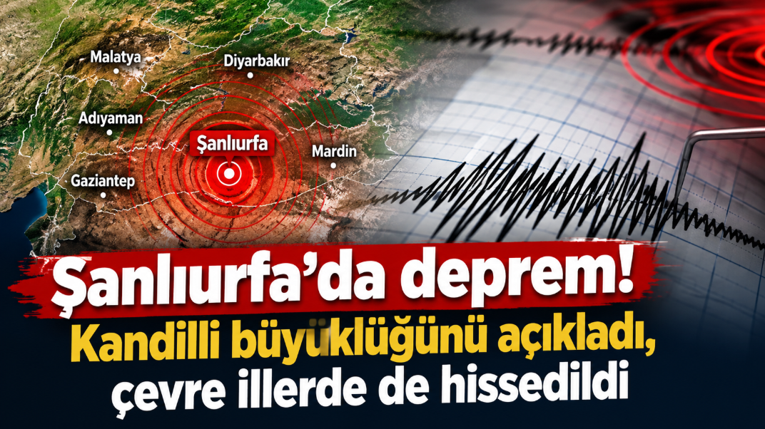 Şanlıurfa’da deprem! Kandilli büyüklüğünü açıkladı, çevre illerde de hissedildi