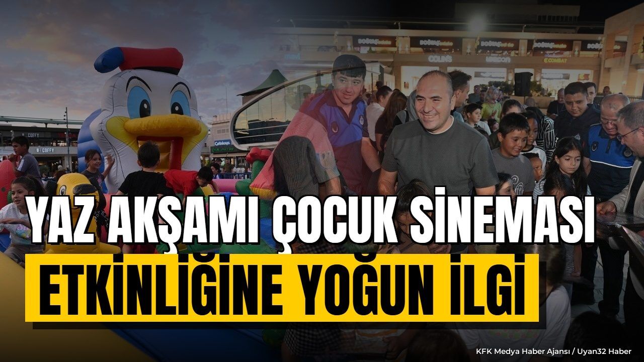 Isparta'da çocukların açık hava sineması sevinci: Meydan AVM'de renkli görüntüler