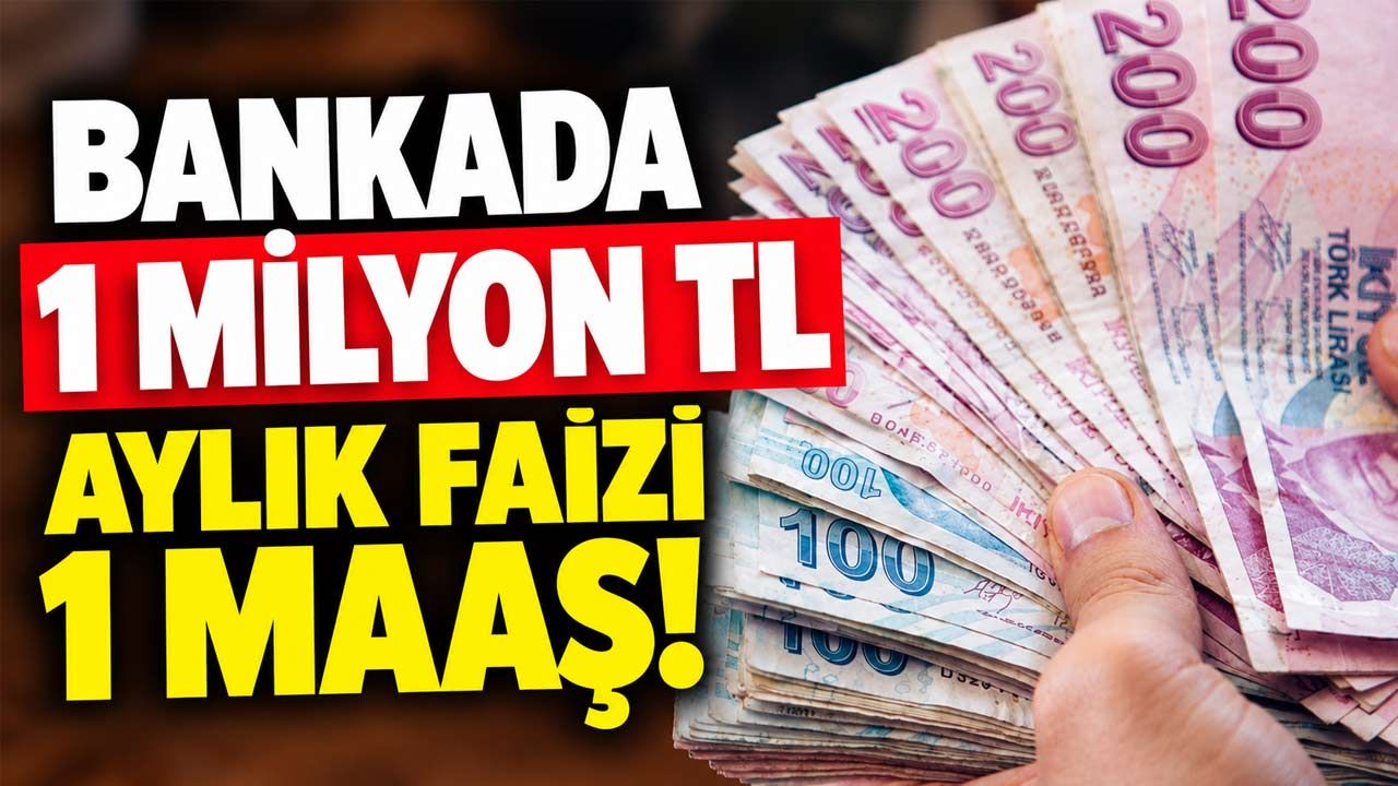 1 milyon TL bankada duruyor, aylık faiz geliri 1 maaşı buluyor