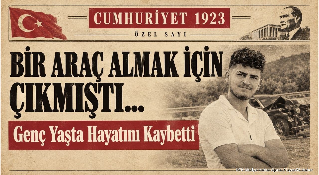 ARAÇ ALMAYA GİTTİĞİNDE KAZA YAPTI